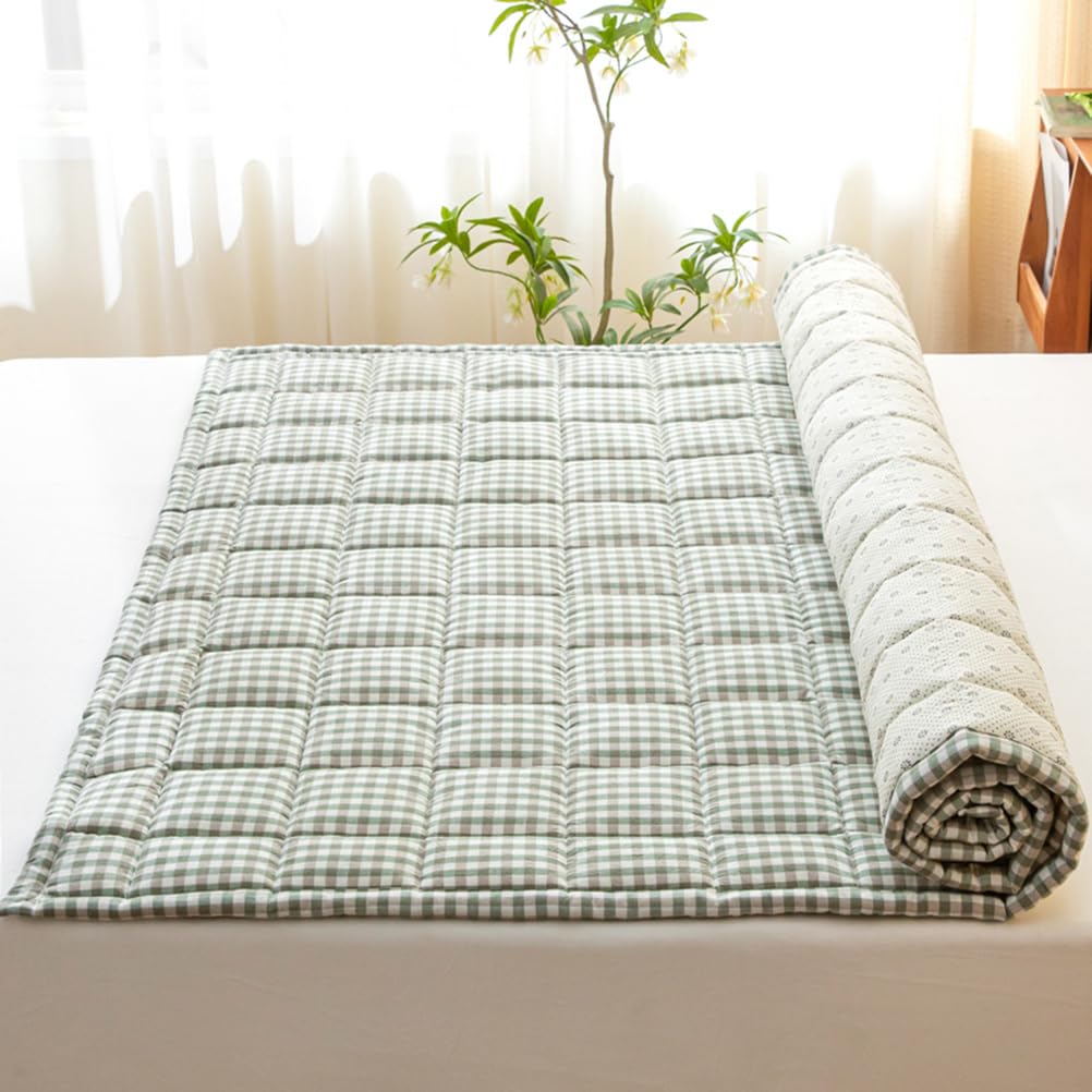 Gesteppt Matratzen Futon Topper mit Gummiband, Weich Japanische Bodenmatratze Dicke Futon Matratze, Faltbar Japanische Futon Matratze Tragbar Japanische Tatami-Rollmatte,J,150x200cm/59x79in