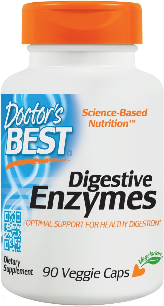Doctor's Best Best Digestive Enzymes, Vegetable Capsules, 90 Count