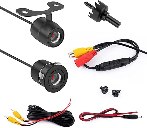 Miniatura 2 de Cámara de respaldo inversa para automóvil, visión nocturna HD, gran angular de 170, cámara de visión trasera frontal con diseño de doble propósito,