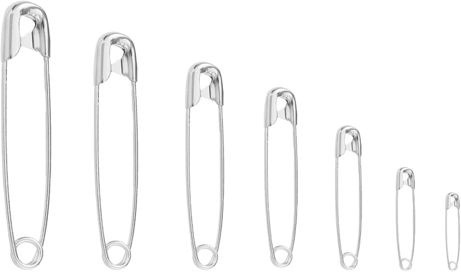 iRIIRIO Safety Pins Bulk Craft Pins 28mm/1.1inch 1000pcs/Box Silver Metal Pins Steel Safety Pins for Home Cloth Sewing Price Tag etc : Everything Else