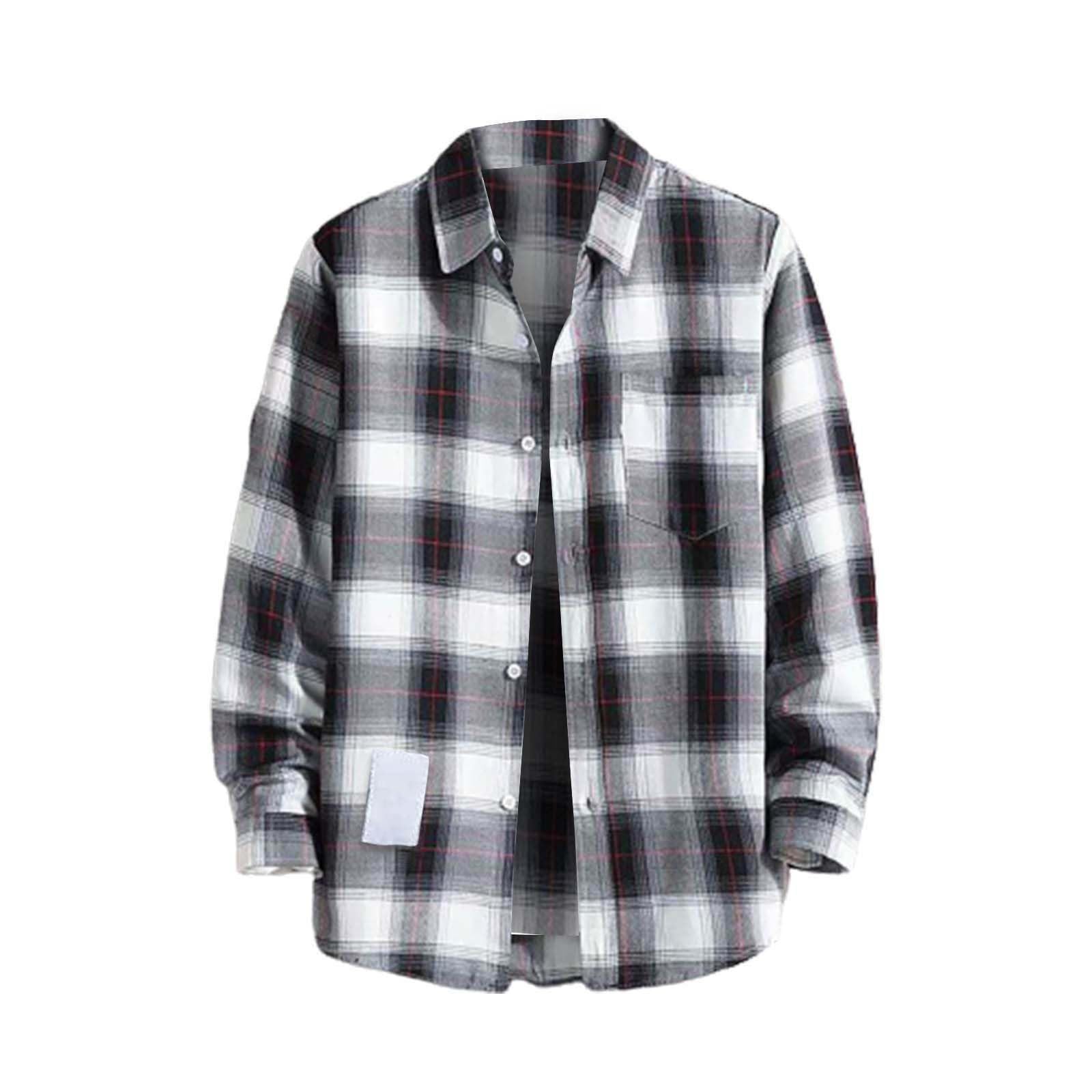 Camicia Estiva Cromoncent A Maniche Corte, Quadri, Con Tasca, Bianco, Taglia XX-Large