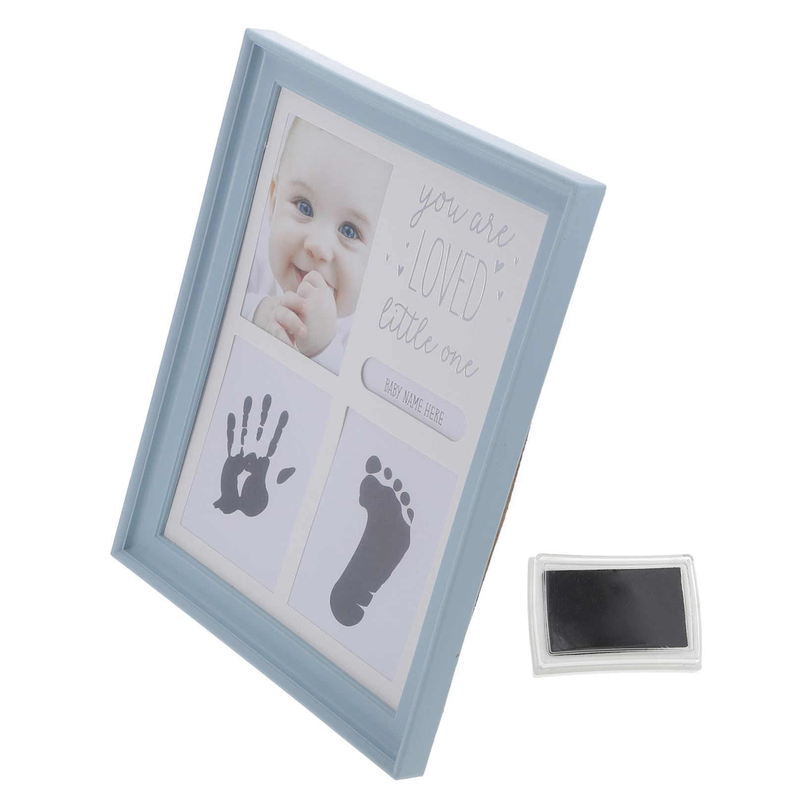 BRIGHTFUFU 1Set Handprint and Footprint Keepsake Frame Print Kit for Newborn Memories for Shower Cherish First Prints with Easy DIY Setup