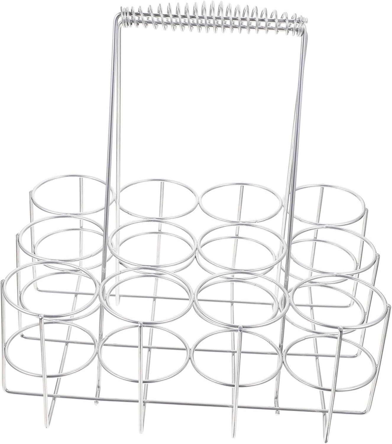 Cabilock Beer Bottle Holder Carrier Silver Handheld Basket for Bottles Beer Storage Rack Convenient and Practical Basket for Parties and Events