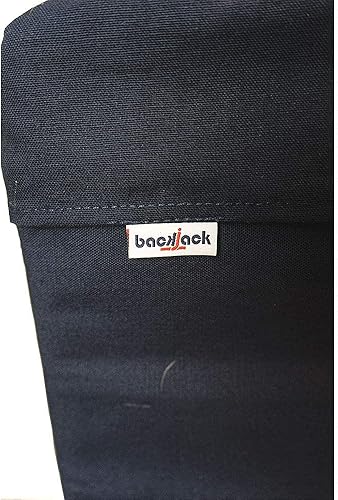 Vista 4 de BackJack original, fabricado en los Estados Unidos, silla ligera de tela de algodón azul marino extragrande para juegos, familias, padres