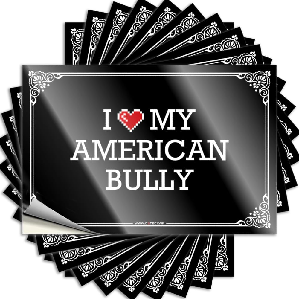 Decals Unique Funky Room Decor Garage I Love My American Bully - No Residue Decals for Ideas(12X18CM)