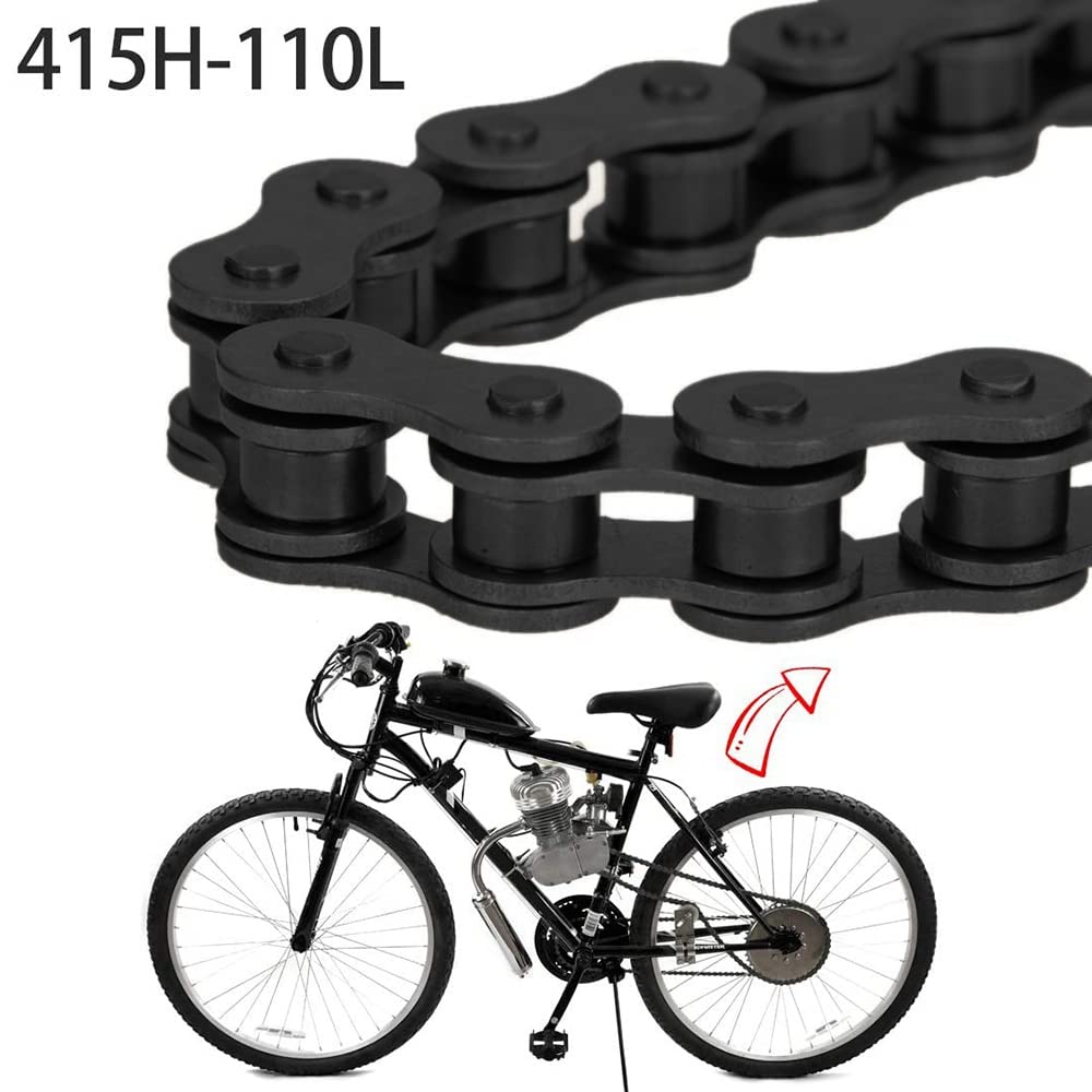 Catena Motore Per Bici Motorizzata 49cc-80cc - Catena A Maglie 415-110L, Acciaio Inossidabile