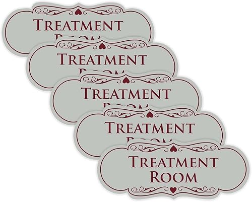 Miniatura 8 de Signs ByLITA Letrero de diseño para sala de tratamiento (oro cepillado), mediano, 1 paquete