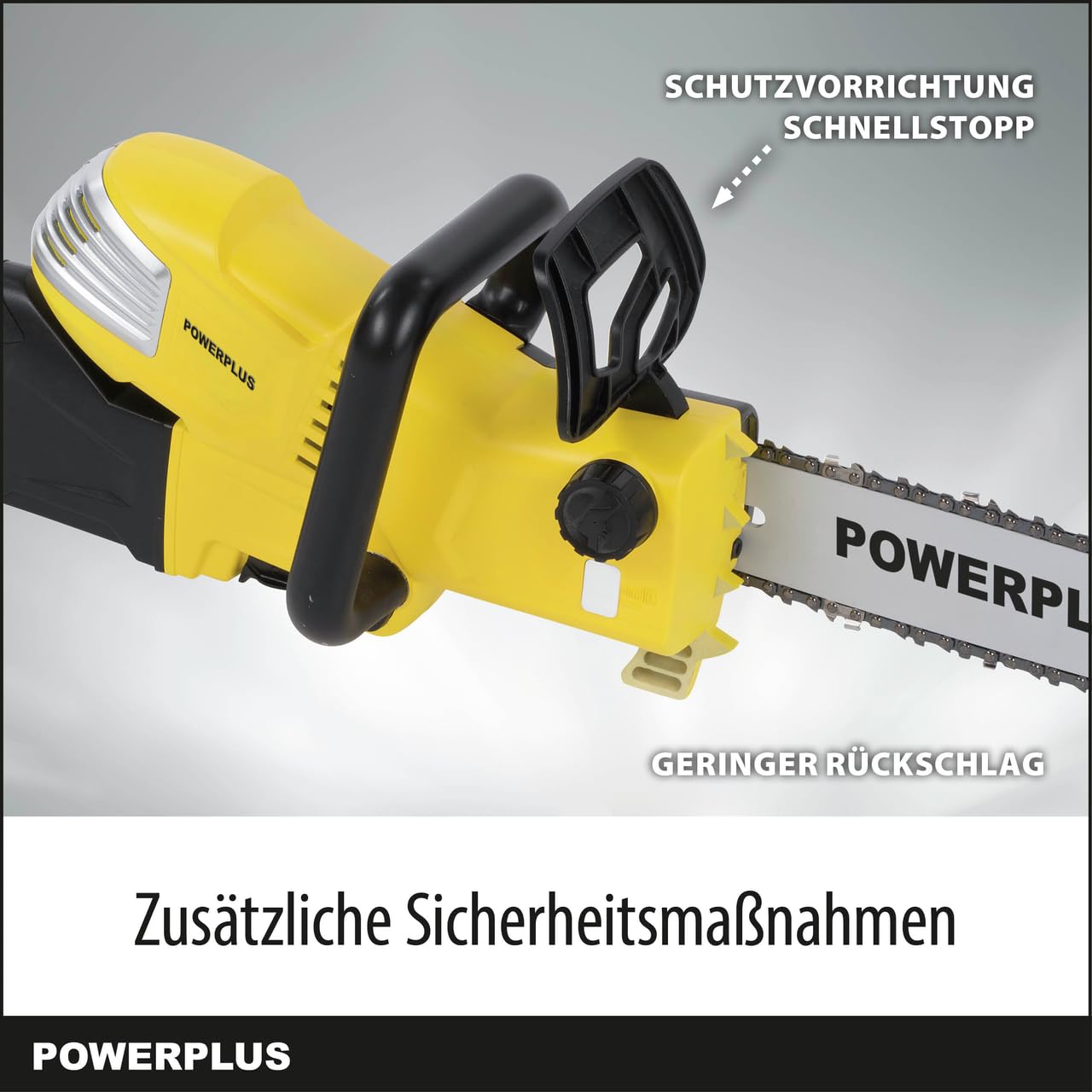 POWER plus elektrische Teleskop-Kettensäge 900W POWXG1032 2 in 1 elektrische Säge mit 300 mm Schwert, automatischer Kettenschmierung, Gartengeräte für einfache & anspruchsvolle Gartenarbeit