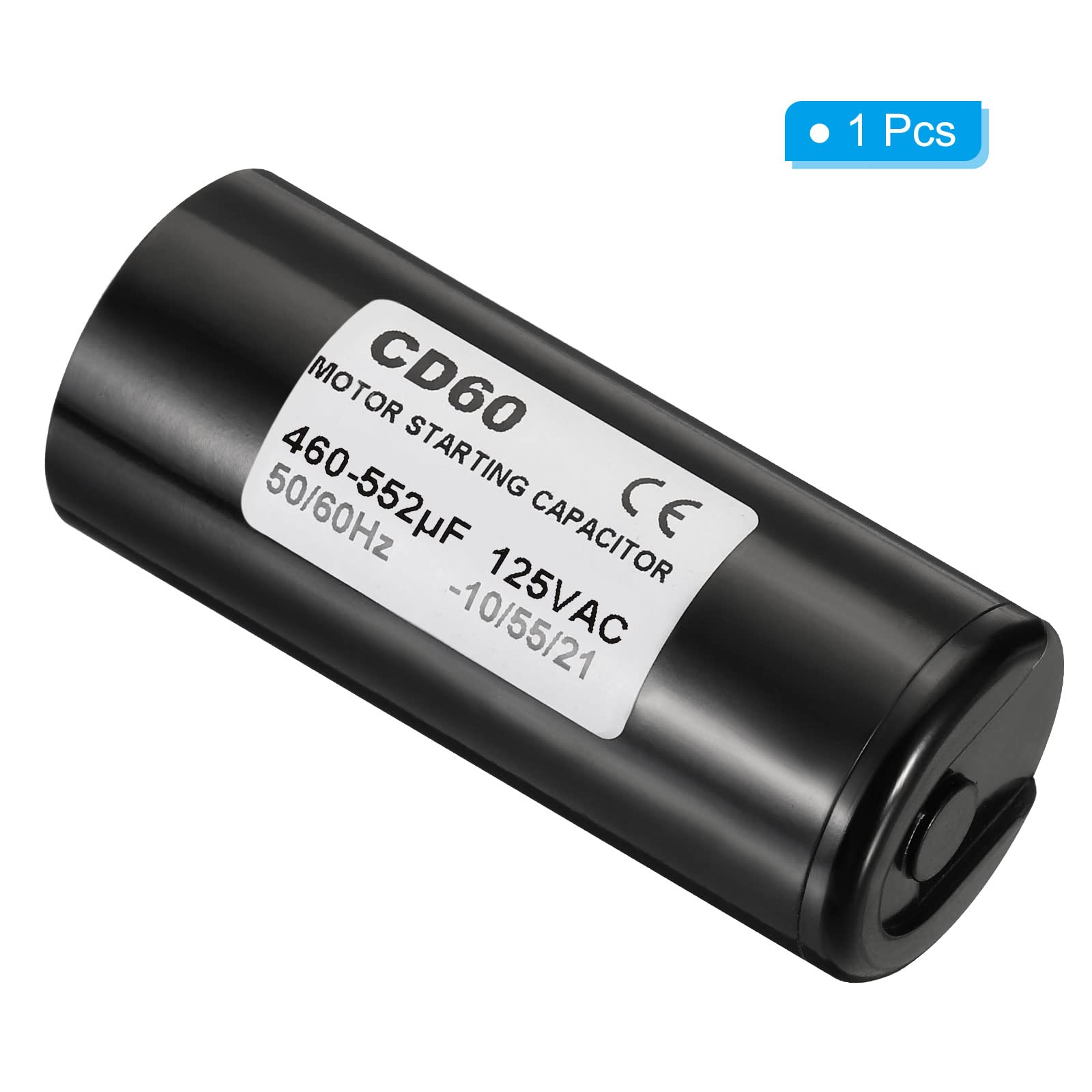 PATIKIL Condensatore Avvio Motore 460-552uF/Mfd 125V 50/60Hz CD60 Condensatore Marcia Condensatore Avviamento Motore per Avviamento Motore Elettrico