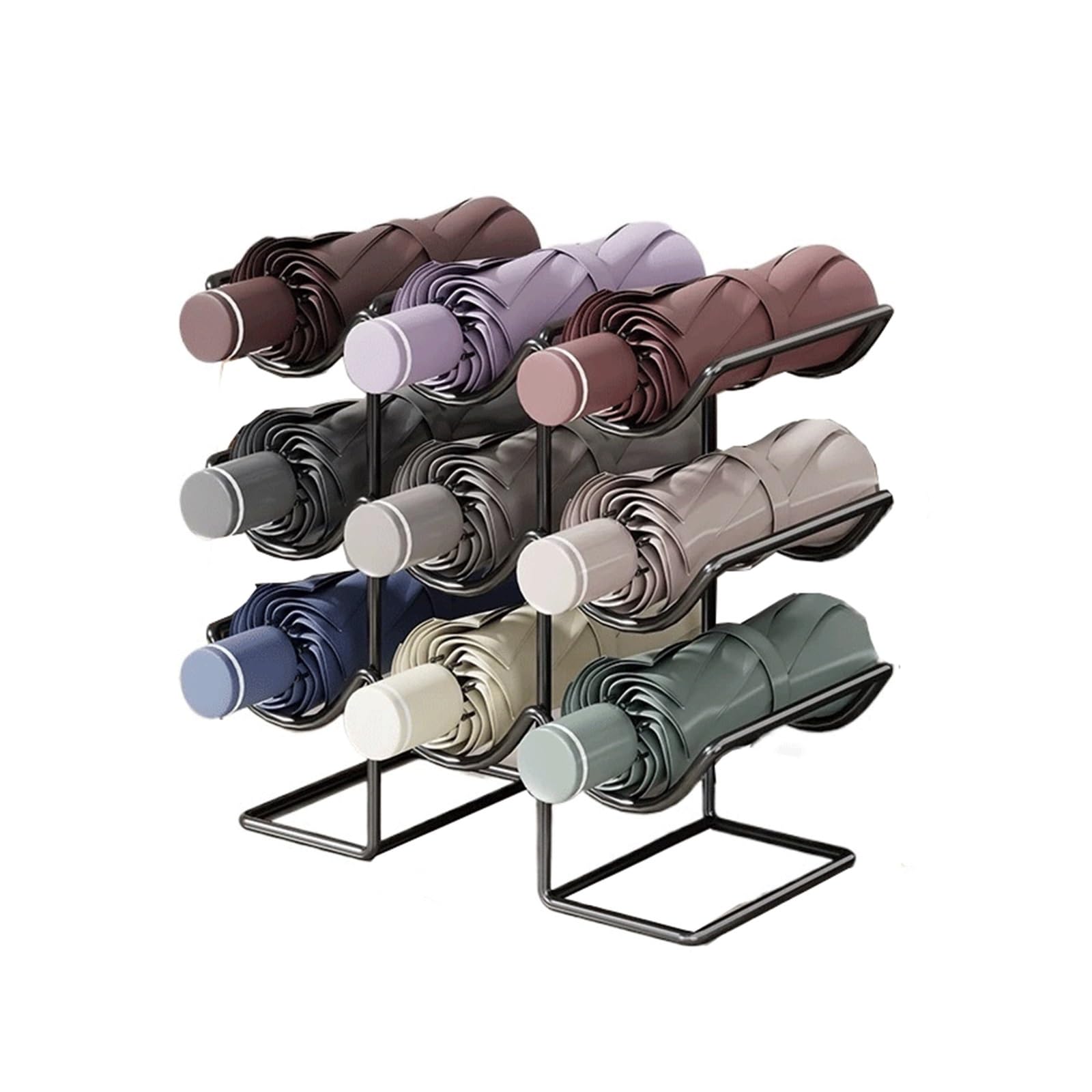 SONGYL-20249 Umbrella Stand Dedicated Folding Umbrella Stand: Large-Capacity Countertop Stand Entryway(Black)