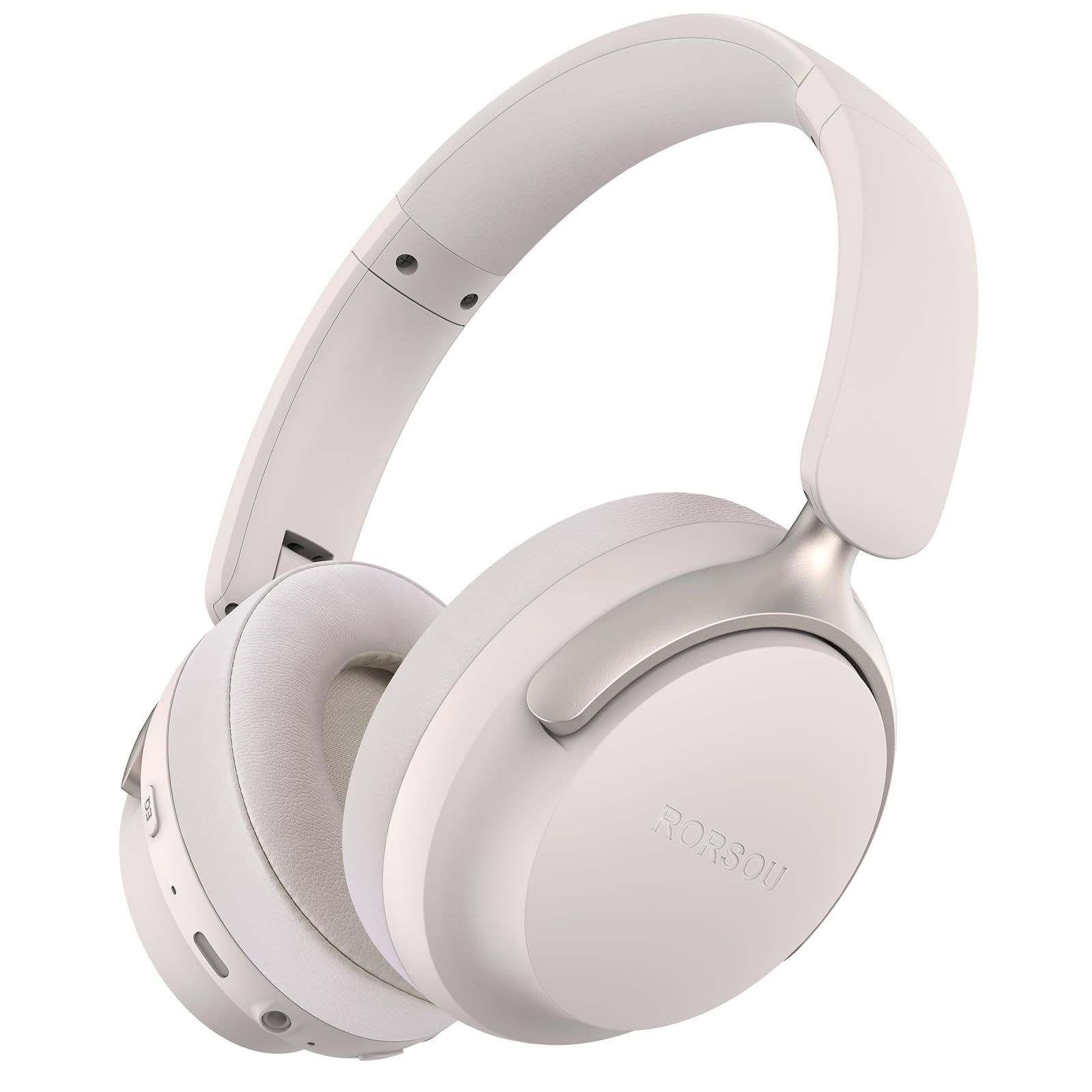 RORSOU B8 Cuffie Bluetooth su orecchio, 6 EQ modalità musicale e cuffie basse basse profonde da 50 ore con microfono, leggero Stereo pieghevole HiFi Grigio