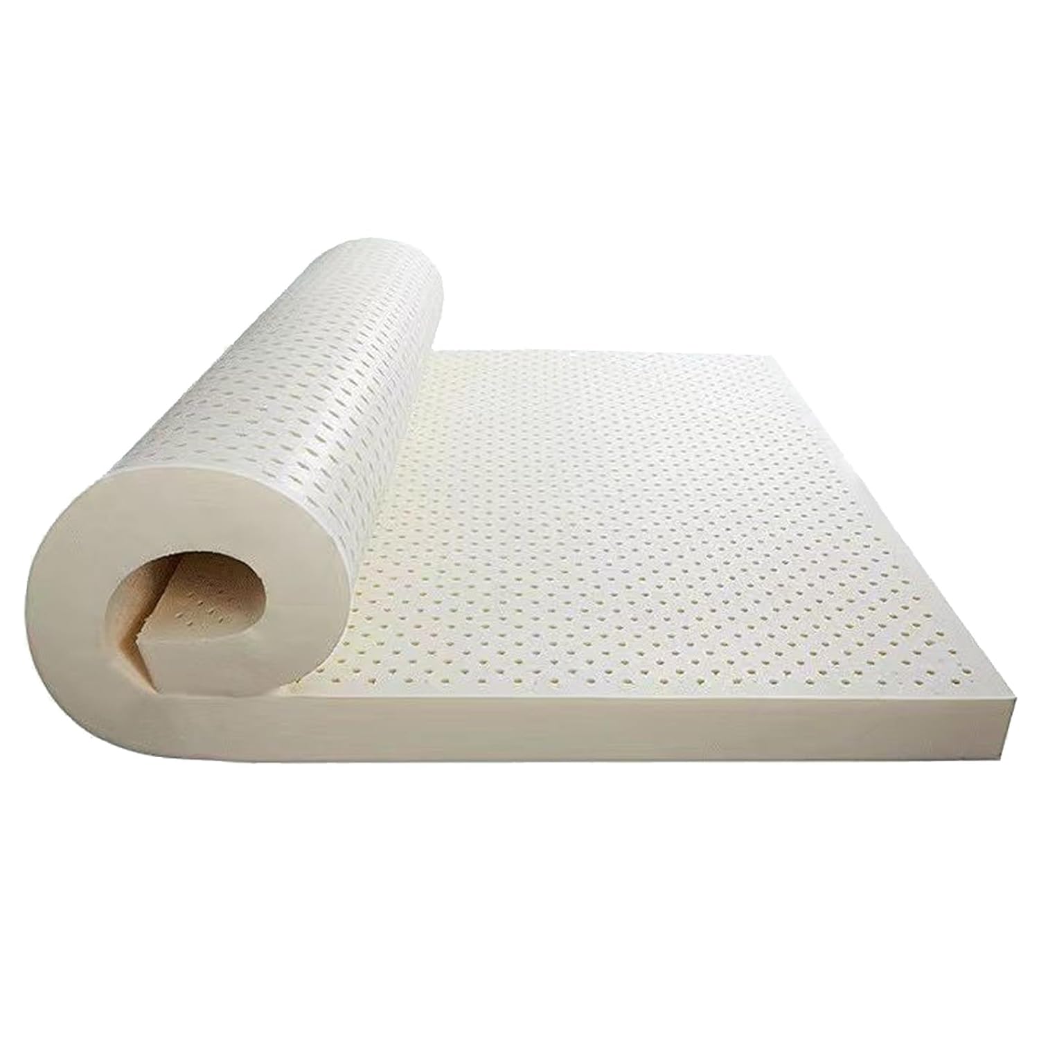 BIWKONI Queen Size Latex Mattress Topper Rebound Breathable Double Mattress 2 Inches 3 Inches Thick Medium Firm Bed