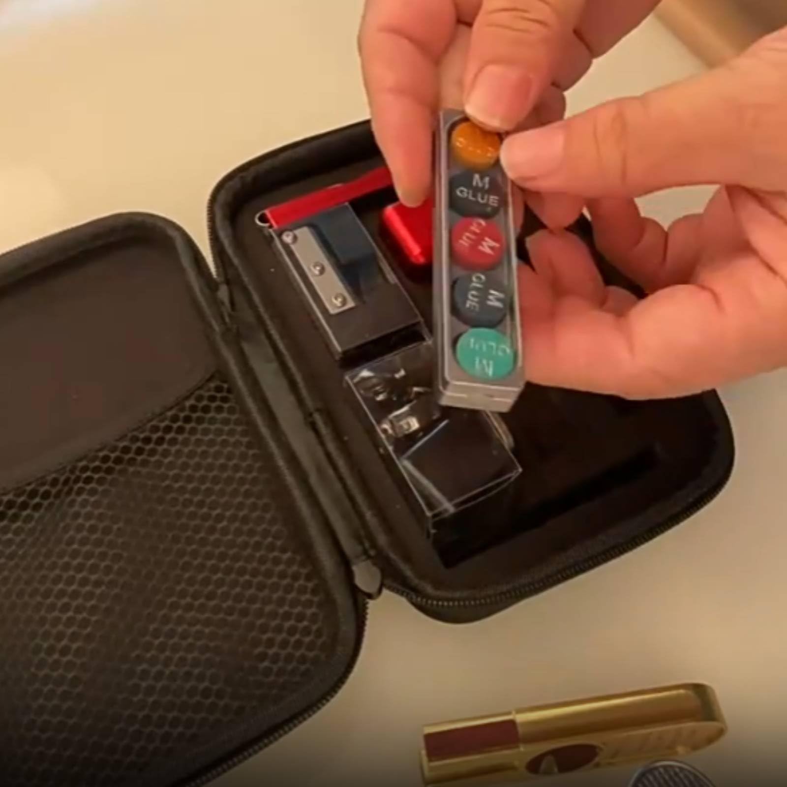 Wsymxuo 8 Piezas Kit de Punta de Taco Organizado en Estuche Set Cambio Punta Máquina Reparación Taco Billar