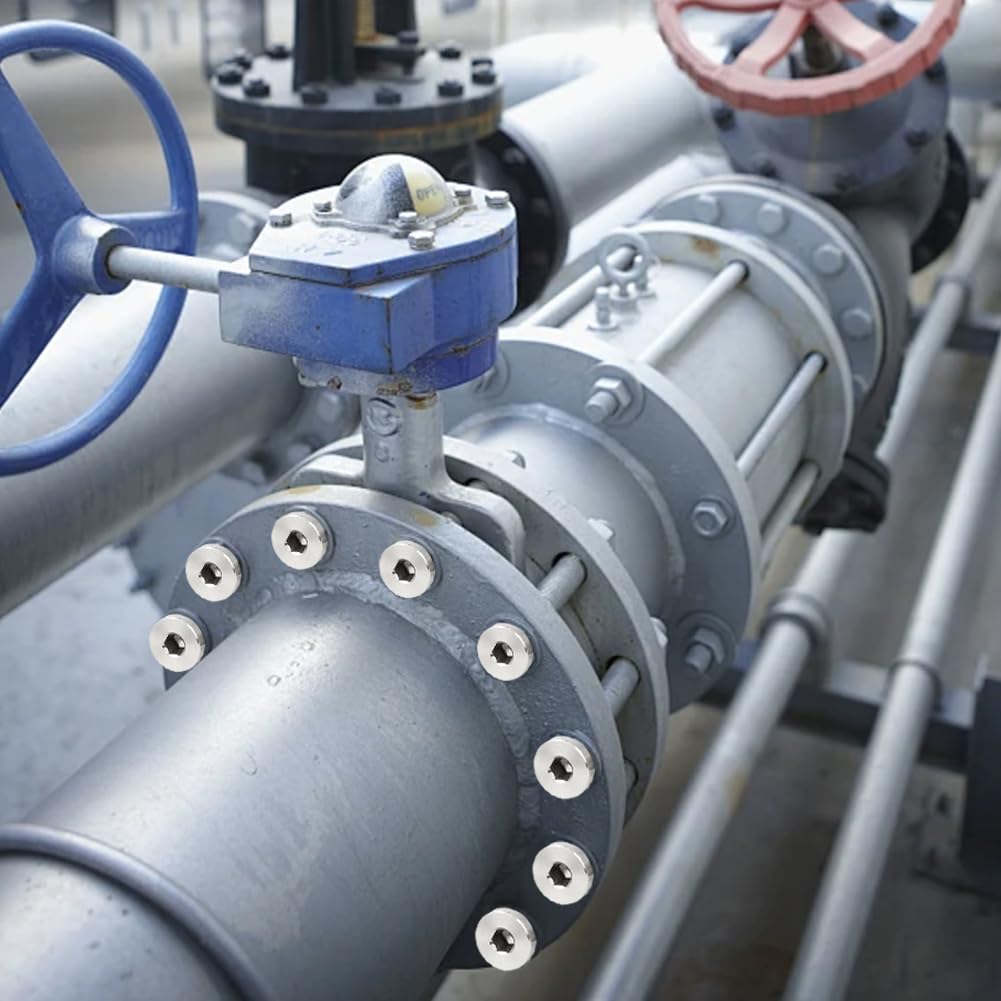 Produktbild von G3/8 Zoll Blindstopfen – 4 Stück Kohlenstoffstahl Mit Dichtung, Verzinkt, Innensechskant, Für Heizkörper, Wasserleitungen & Rohre