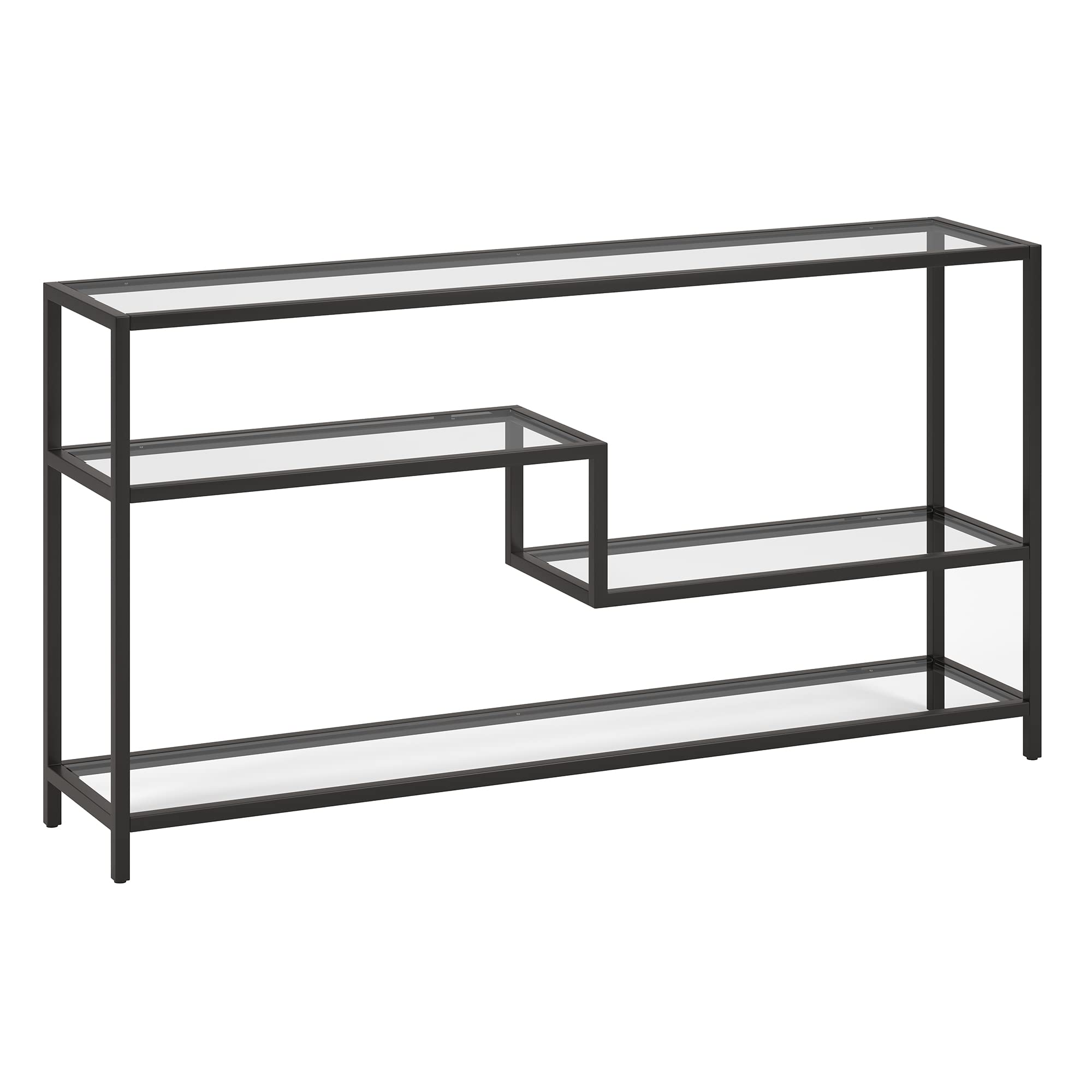 Henn&Hart Mathis Console Table, 55" Wide, Black