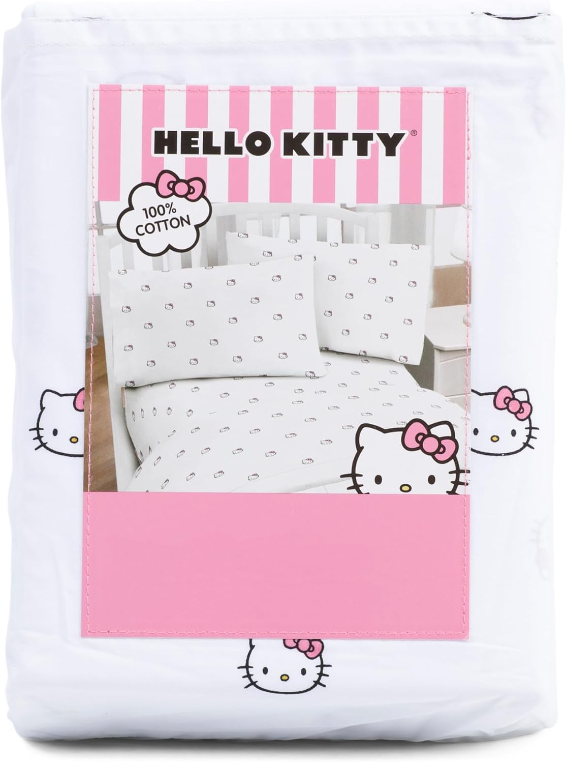 Amazon.com: Jay Franco & Sons, Inc. Hello Kitty Bows Cotton Sheet Set ...