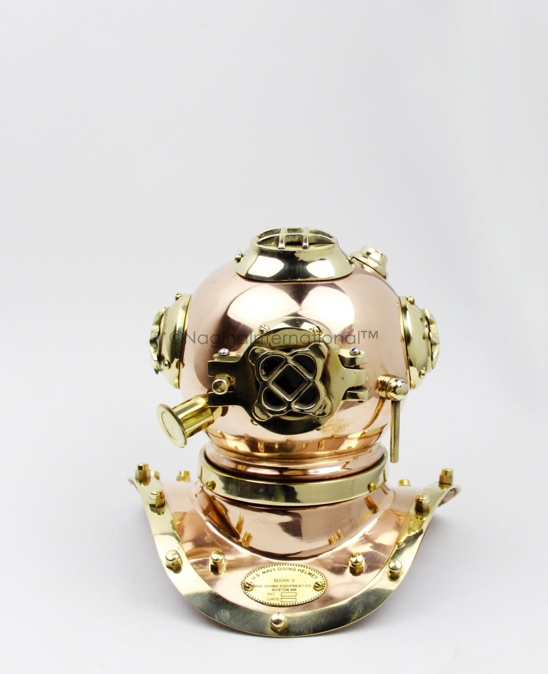 9"Casque de plongée Nautique fabriqué en Laiton, cuivre | Décoration et Cadeaux pour la Maison Maritime | Nagina International