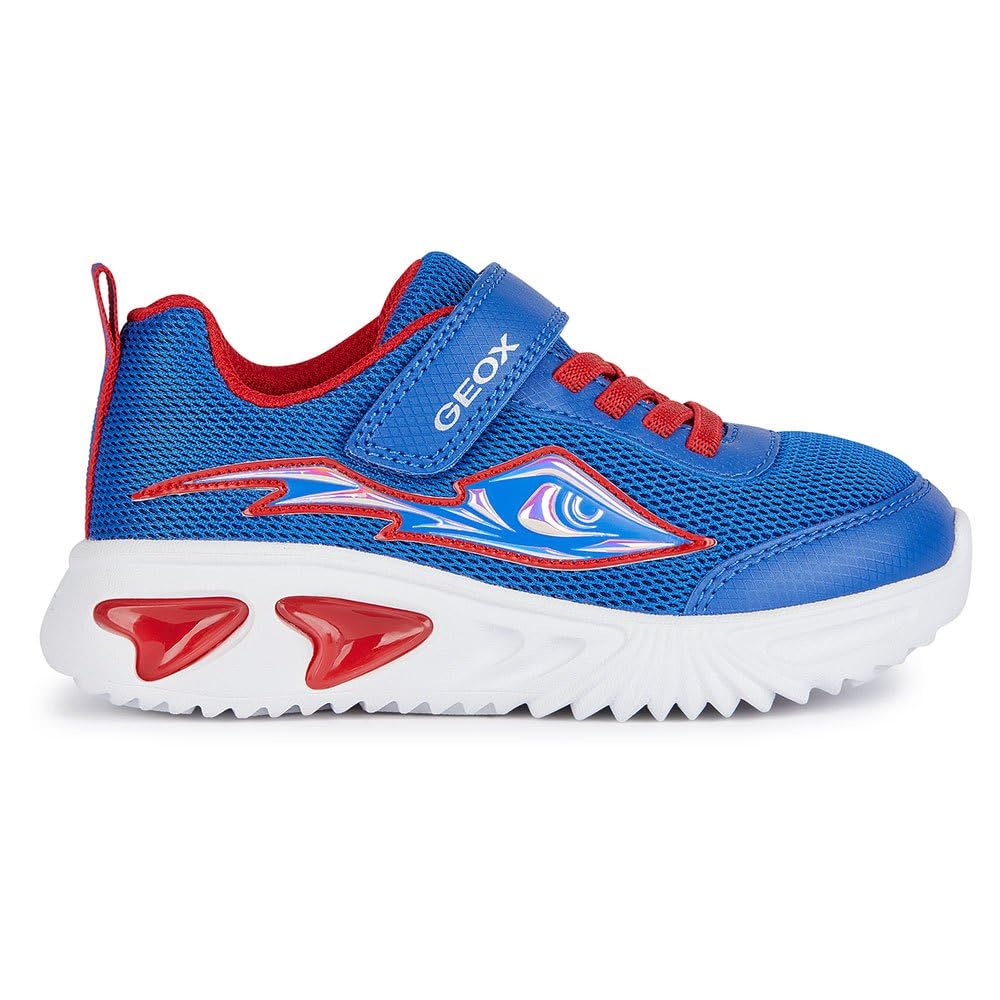 Geox J Assister Boy A Sneaker, Royal Red, 7 UK Child