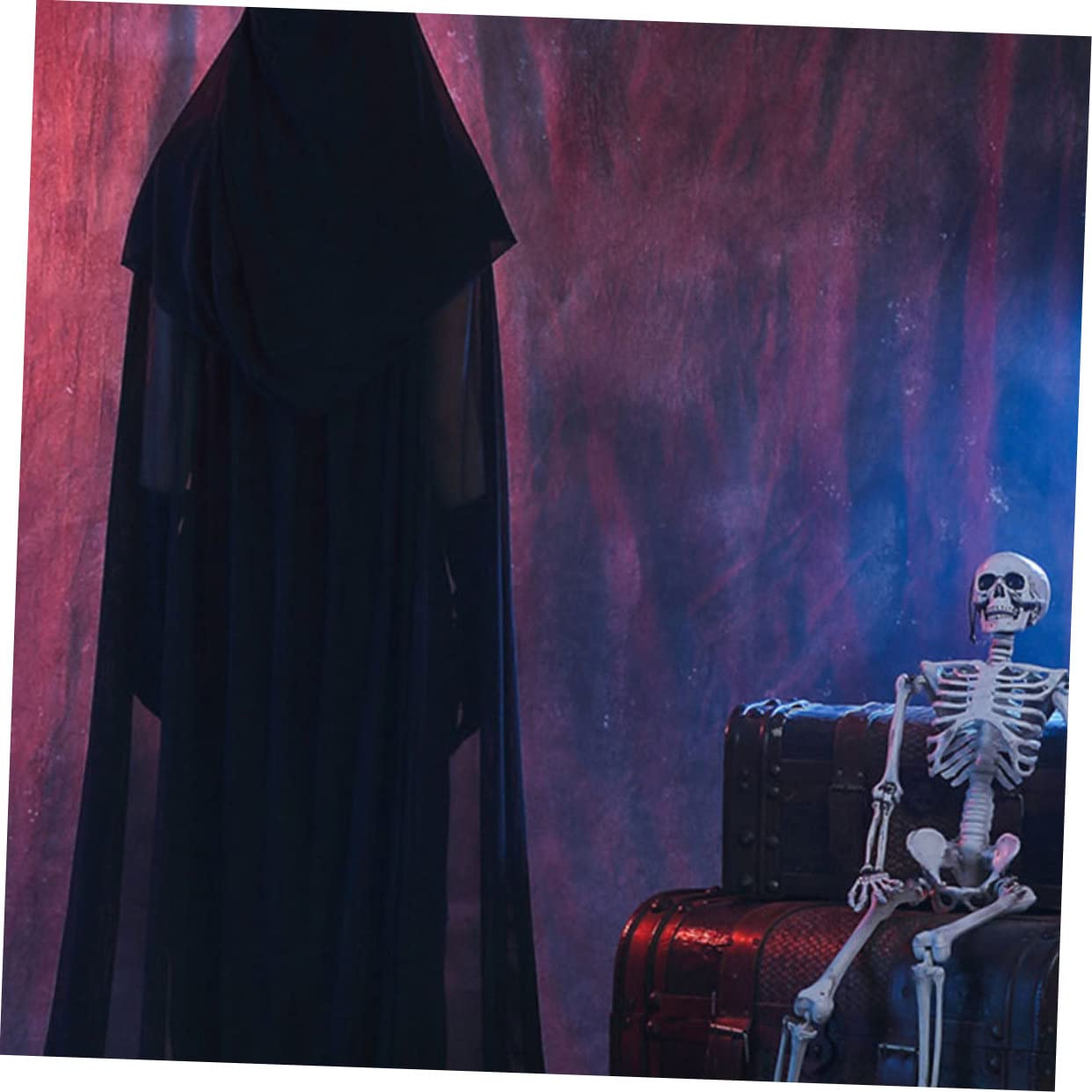 LIFKOME 3 Piezas Disfraz De Bruja Para Mujer Para Actuación Vestido De Bruja Disfraz De Fantasma Vestido Gotico Disfrazada Ropa Gótica Disfraces De Halloween Para Mujeres Black
