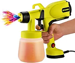 Pistola de Pintura Elétrica 400W Profissional Portátil Pulverizadora 800ml 38,000RPM com 2mm Bico 3 Modos De Pulverização Viscosidade Máxima 80DIN-Secs