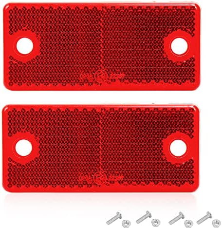 Paire De Marqueurs Latéraux Ronds Rouge - Réflecteurs Pour Moto, VTT, Camion, Remorque - Neufs