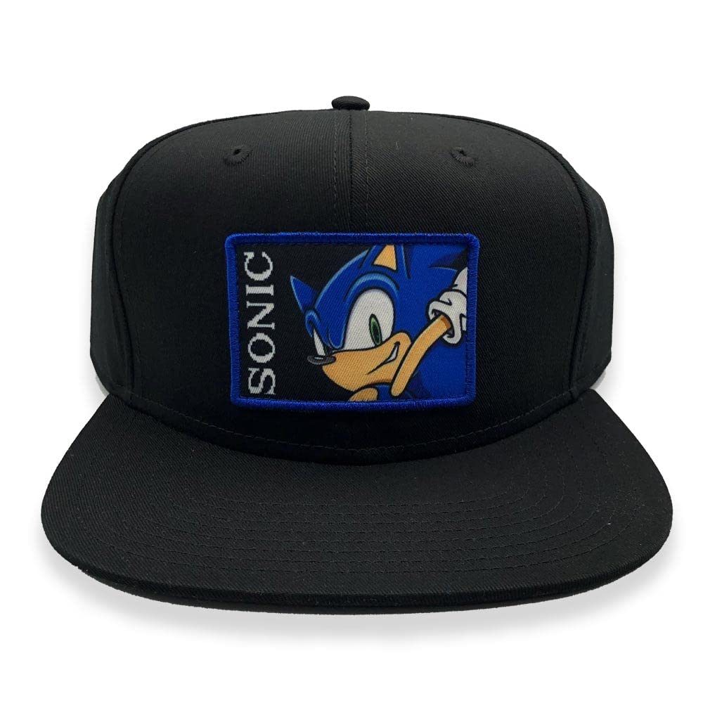 BioworldSonic The Hedgehog Full Patch Snapback Cap Black