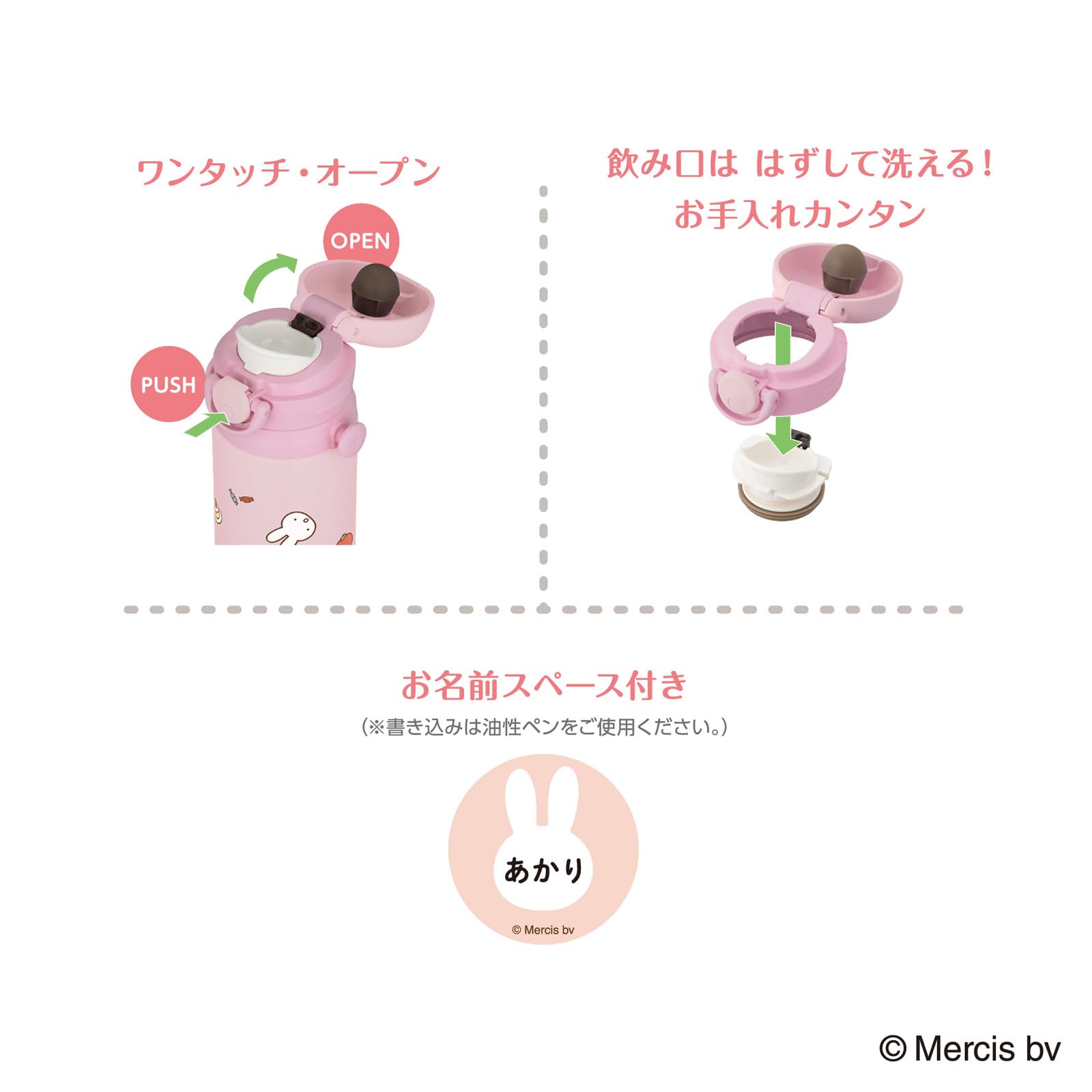 Amazon.co.jp: サーモス 水筒 キッズケータイマグ 500ml ミッフィー