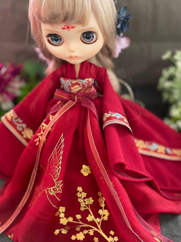 ブライス　アイシードール　漢服風ドレス　着せ方 ブライス アイシードール 漢服風ドレス 着せ方