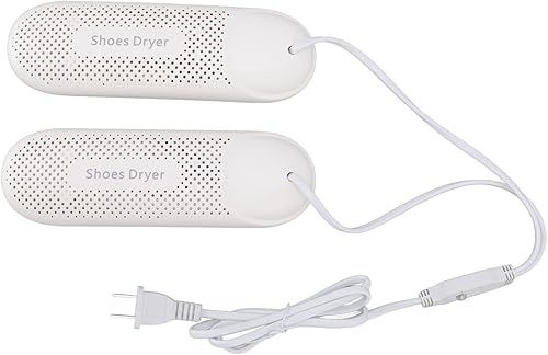 Secador de zapatos de 12 W, calentador de secador de botas de zapatos de 360 grados para zapatos, botas y zapatos secadora y calentador (blanco)