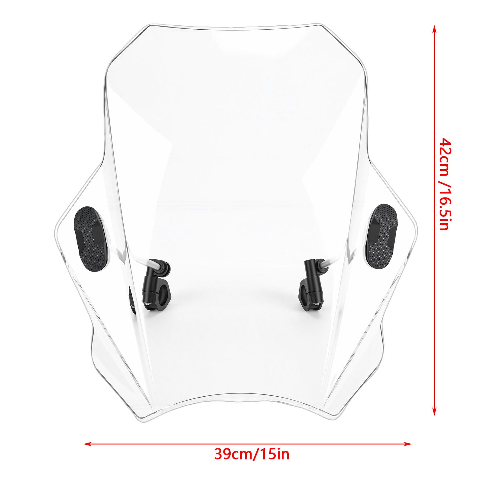 Parabrezza per Moto in Plastica ABS Trasparente, Deflettore Antivento per Zanzariera Anteriore Regolabile, Parte di Ricambio per Montaggio su Manubrio Dal Design Aerodinamico