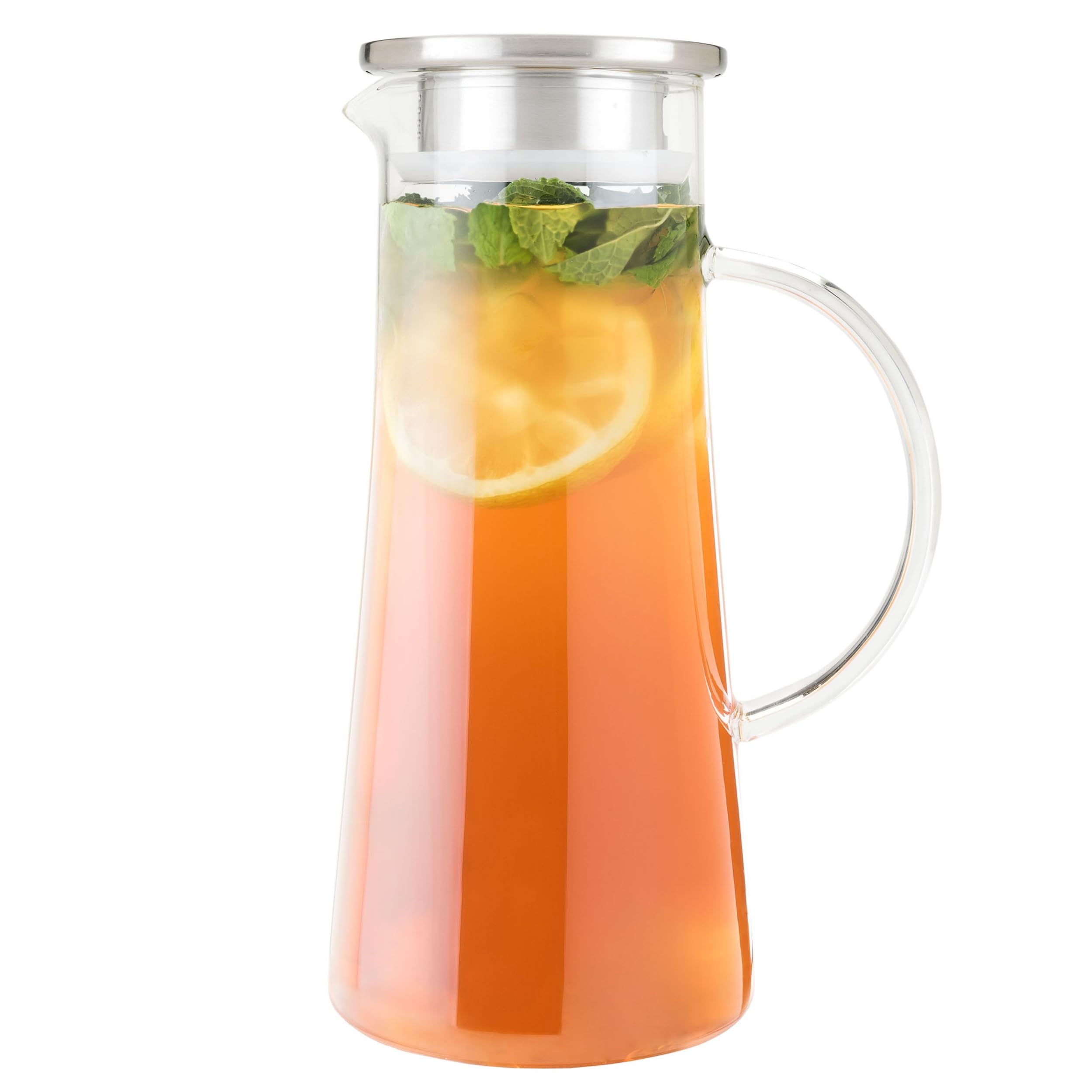 Amazon.com | Pinky Up Charlie Iced Tea Glass Carafe with Lid and