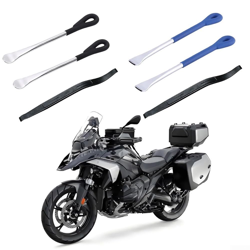 Zestaw dźwigni do naprawy opon motocyklowych, 3 szt., narzędzia do usuwania opon ze stali węglowej, z długą dźwignią, do konserwacji motocykla (czarne)