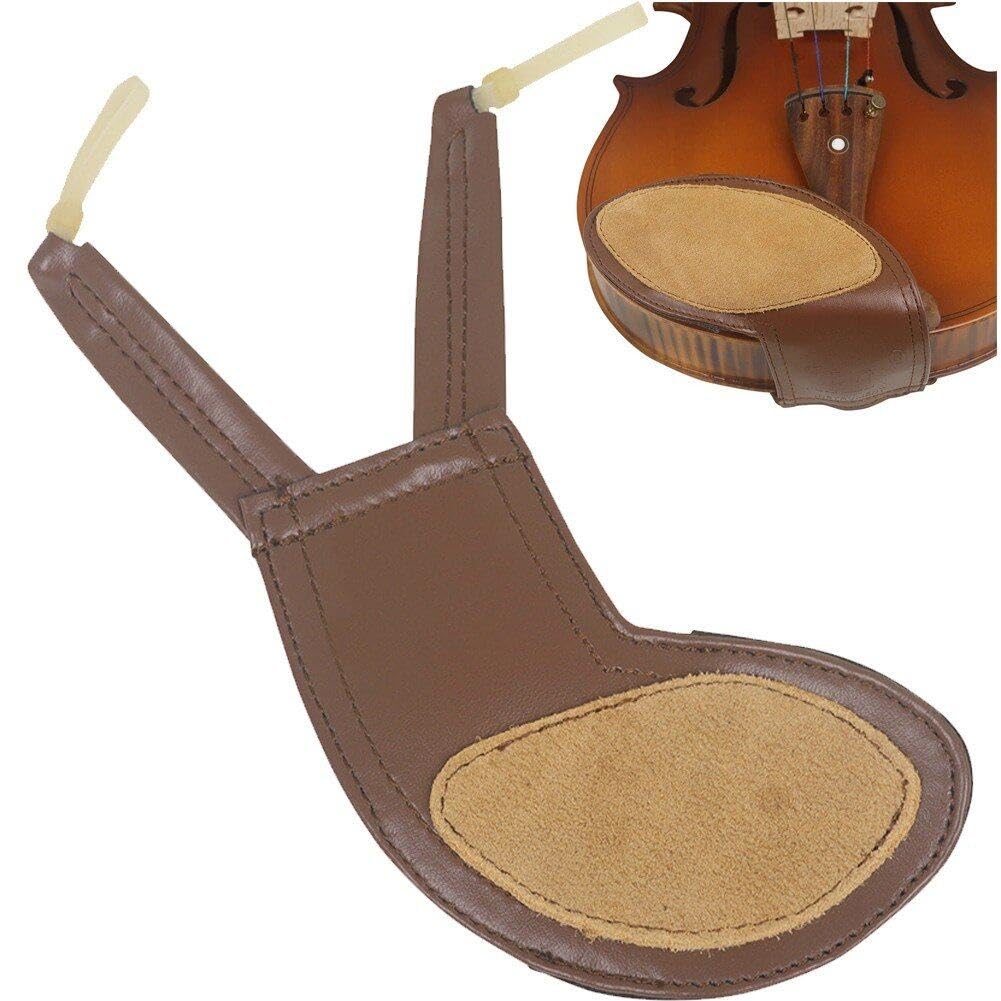 Violin Chin Rest Pad Protector, String Instrument Leather Shoulder Pads Violin Chin Shoulder Rest Violin Accessories