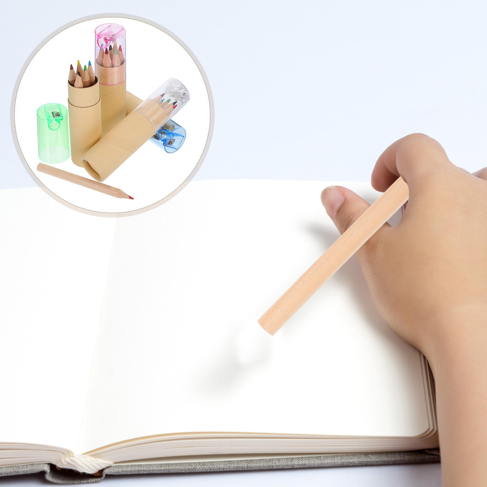 YARNOW Set da 32 Mini Matite Colorate con Temperamatite, Astuccio Portatile e Artisti, Contenitore Compatto per Disegno a Matita, Materiale Artistico per Scuola e Schizzi Creativi