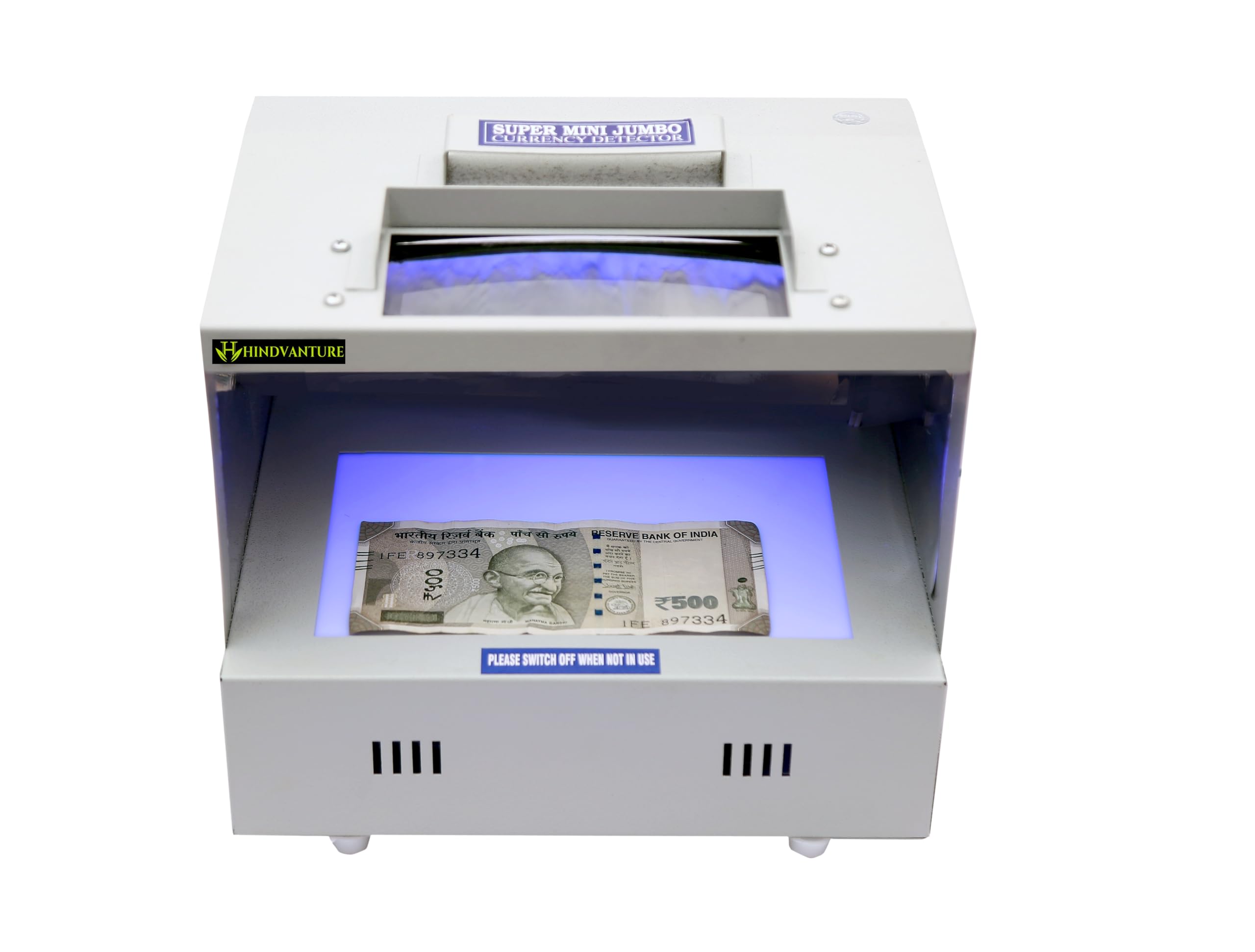 HINDVANTURE Single Note/Cheque/Passport Detector with Magnifying Glass ...