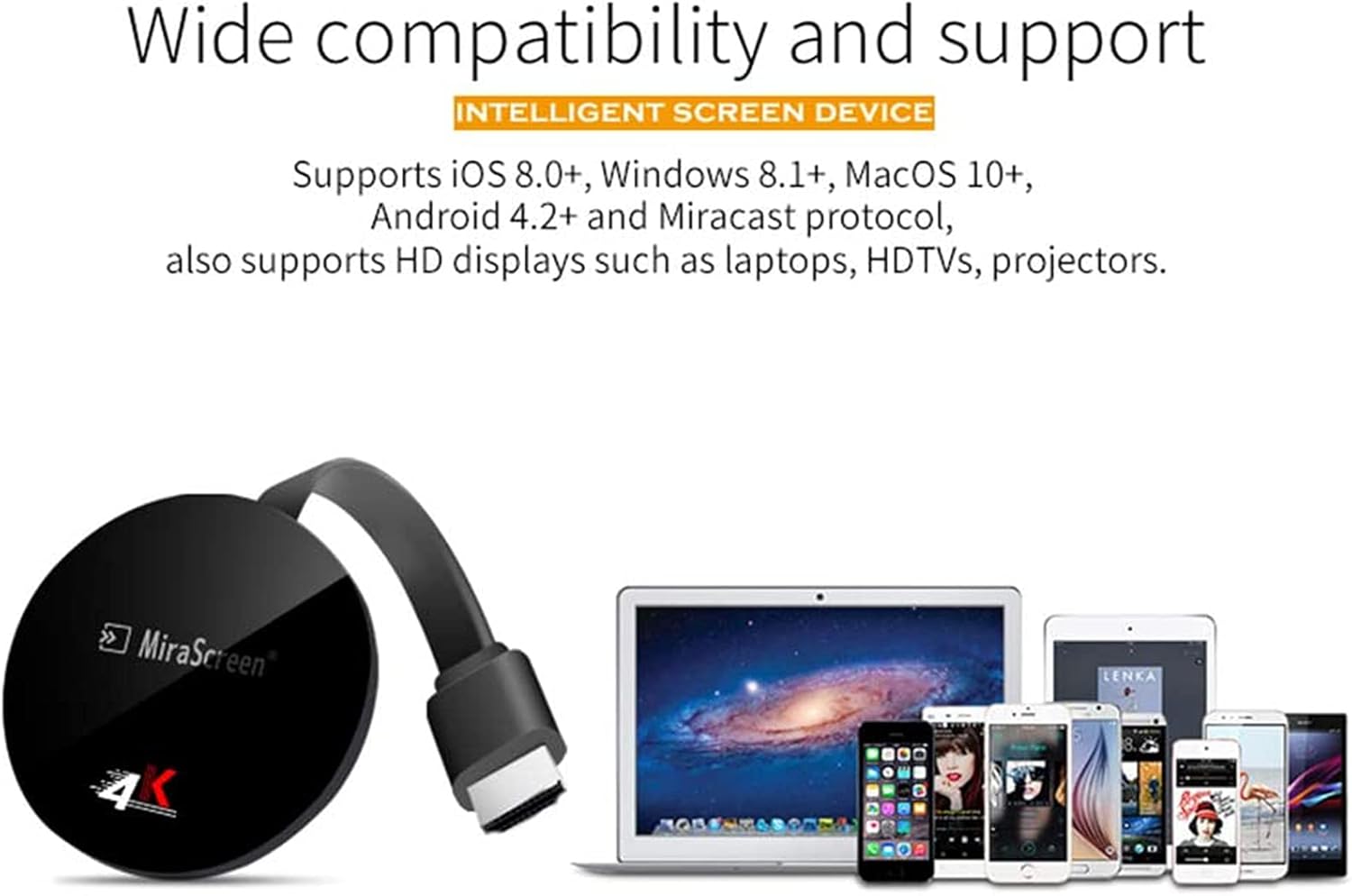 Cheap picK-me Wireless WiFi Display Dongle 4K UHD Adapter HDMI, 5G / 2.4GHz Dual Band Video Sharing Media, Compatible Android iOS Windows -Support Miracast Airplay DLNA TV for Laptop Phone to TV Monitor
