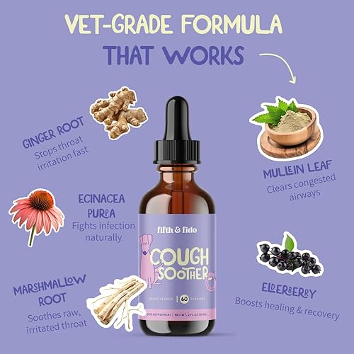 Miniatura 4 de Remedio para la tos para perros, para la tos de la perrera, alivio de alergias de perros con fórmula natural, gotas líquidas para calmar la garganta