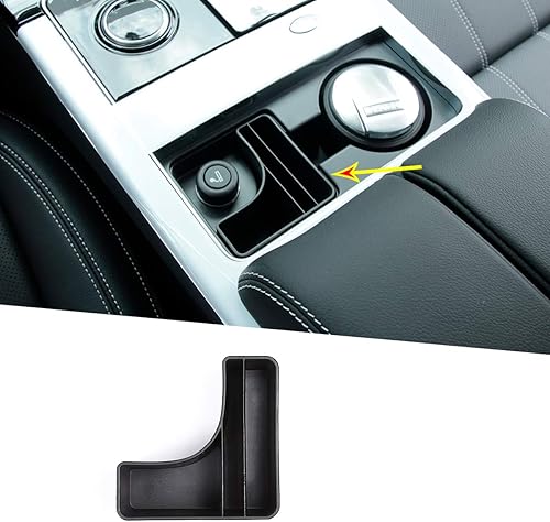 Soporte de taza de control central de plástico ABS Caja de almacenamiento Bandeja de teléfono para Land Rover Range Rover Velar 2017 2018 2019 2020