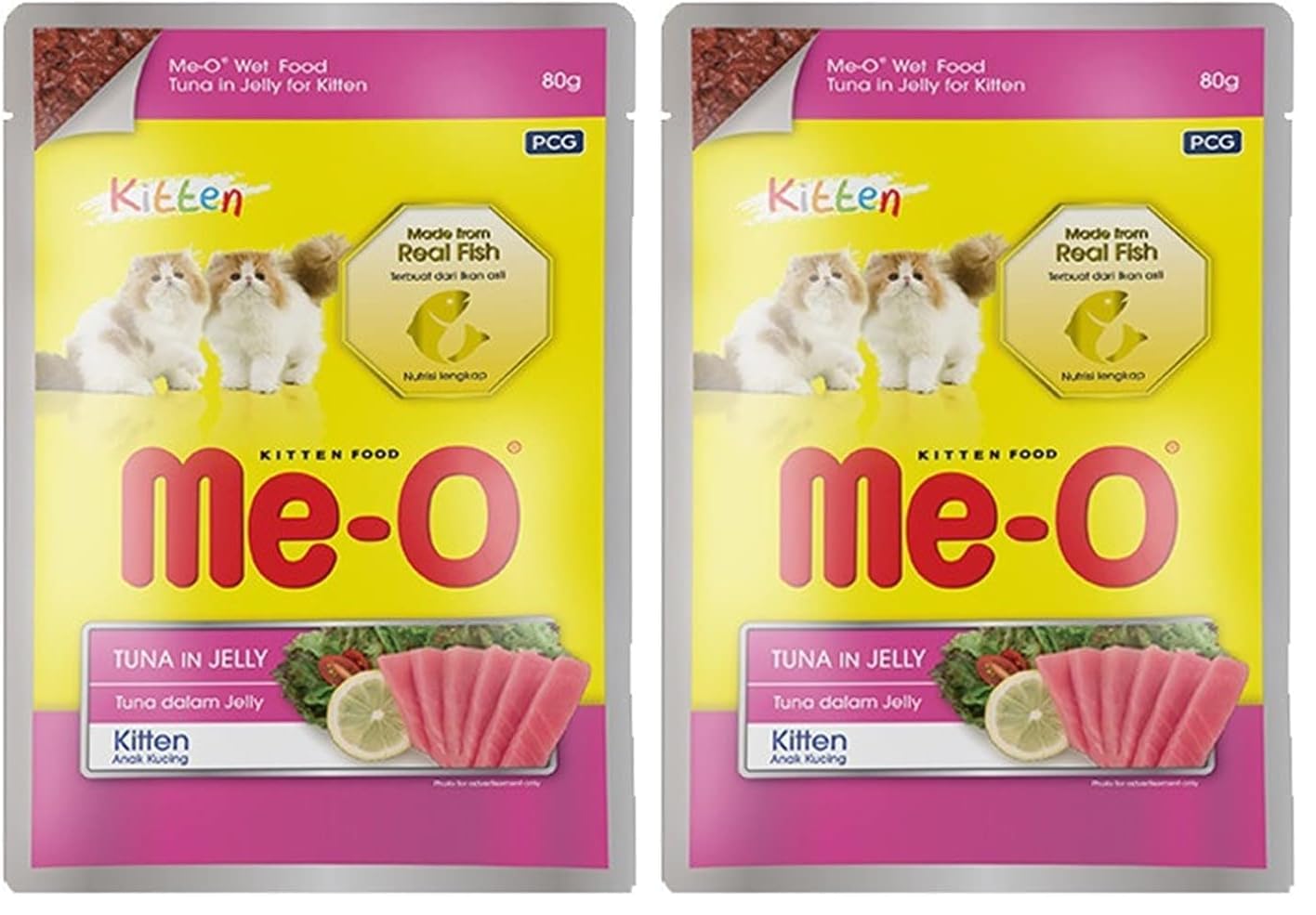 Me-O Meo Kitten Jöle İçerisinde Ton Balıklı Yavru Kedi Konservesi 80 Gr (2 paketi)