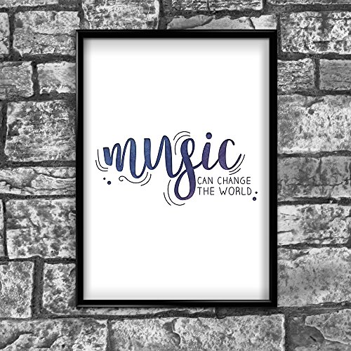 Inspired Walls Póster Inspirador de música con Cita de Pensamientos positivos, impresión de Pared 77