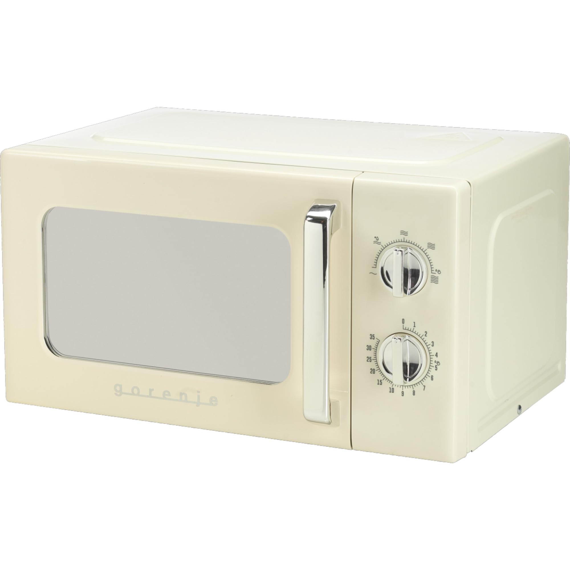 Gorenje MO20E1HRL Microondas, 20 litros, 700 W, AquaClean, Temporizador, función de descongelación, 5 modos, protección infantil, blanco/retro