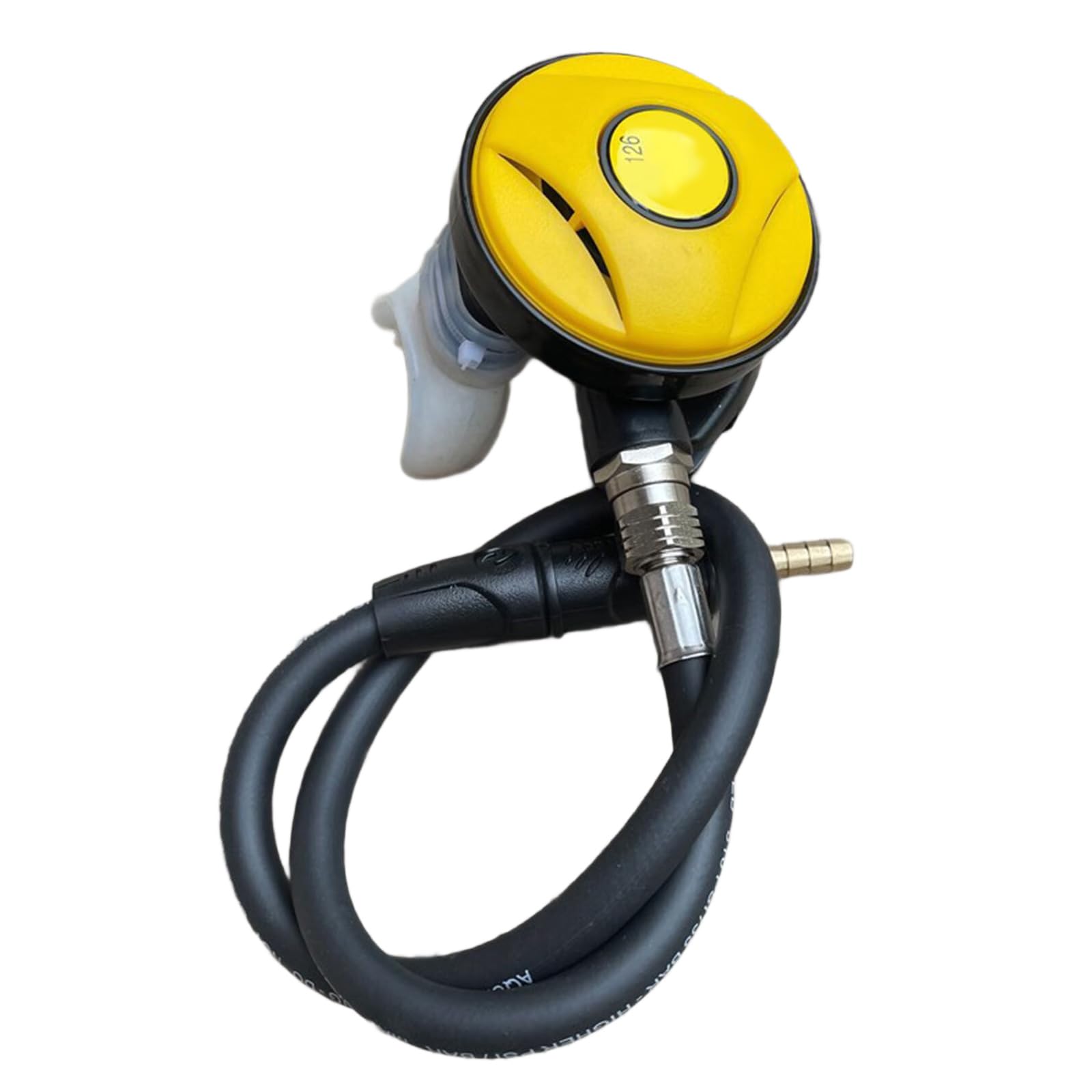 Scuba Diving Regulator With Hose - Adjustable Snorkeling Equipment With Mouthpiece, ABS & Brass Construction
