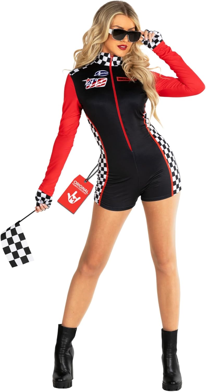 Morph Racer Costume for Women, Race Car Driver Costume Woman, Racing Costumes, Halloween Costumes For Women