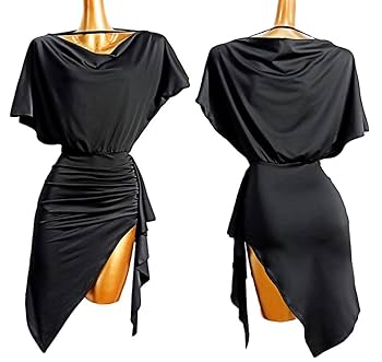 Amazon.co.jp: FaFaDance ラテン ドレス ワンピース ミディアム