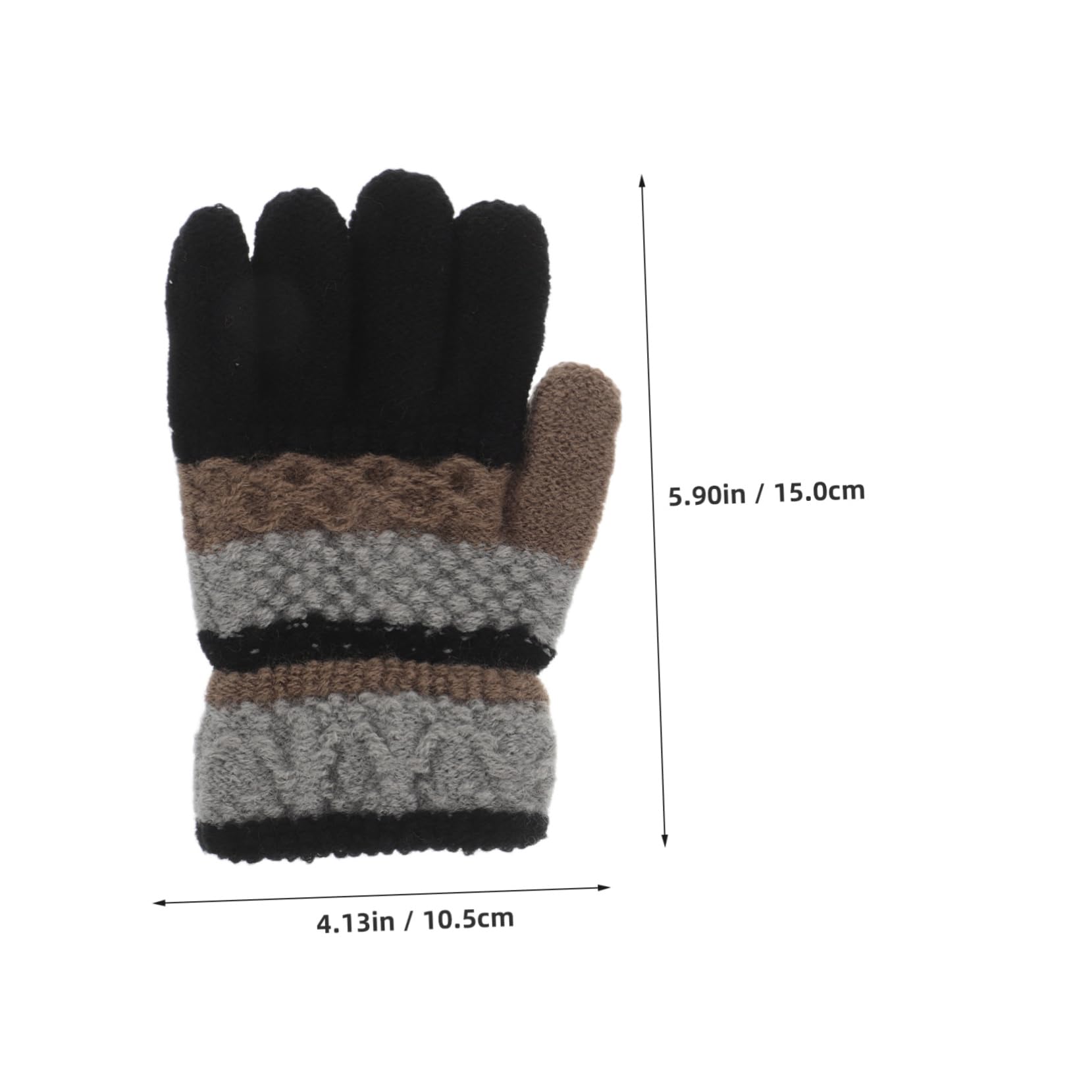 KESYOO 1 Pair of Warm Knitted Gloves for Boys and Cute Striped Winter Mittens for Comfortable Gloves for Cold Weather Outdoor Activities