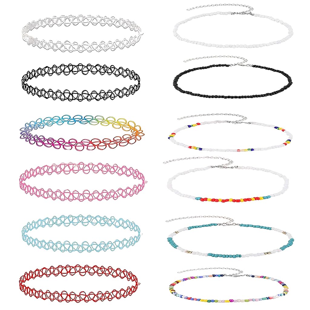 See full amazon price history chart for SANNIDHI® 12 Pcs Choker Necklace for Women Colorful Rainbow Tattoo Choker Necklace Beads Necklace Adjustable Fashion Y2K Accessories Gothic Choker Necklace Jewellery Set for Women, Girls SANNIDHI® 12 Pcs Choker Necklace for Women Colorful Rainbow Tattoo Choker Necklace Beads Necklace Adjustable Fashion Y2K Accessories Gothic Choker Necklace Jewellery Set for Women, Girls (B0D93M37TZ) Amazon Price History, Amazon Price Tracker