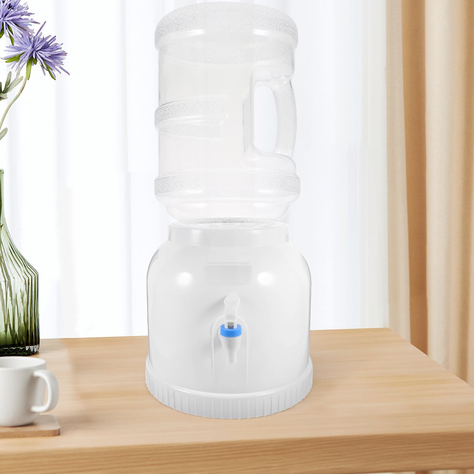 Soporte para Jarra de Agua Blanco de Plástico, Dispensador de Agua de Mostrador Instalación Conveniente y Estructura Resistente para Uso Doméstico Oficina