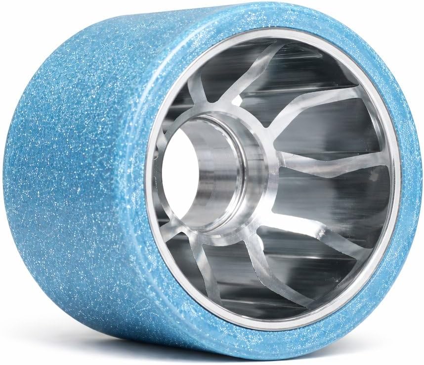 Bont Moonwalk Aluminum Hub Indoor Roller Skate Wheels, Speed & Jam, 64x42mm 96A, Set of 8 (Blue, Set of 8)