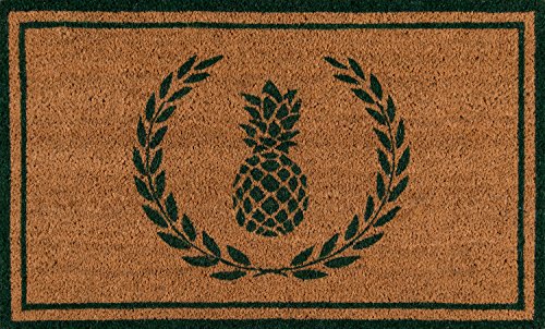 Erin Gates by Momeni Park Pineapple Green Hand Woven Natural Coir Doormat 1'6