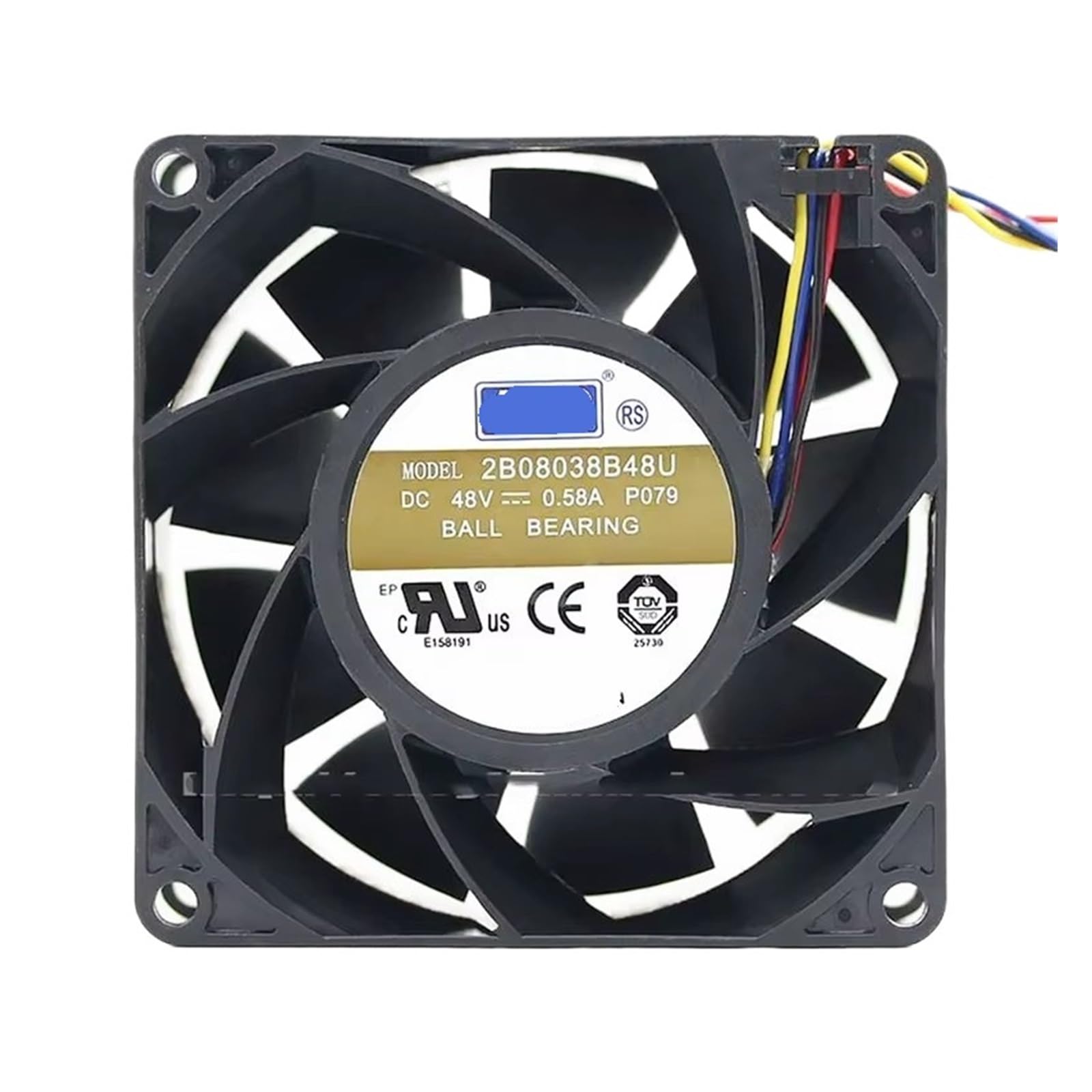 PEQYUACTE 2B08038B48U 48V 0.58A 80 * 80 * 38MM 8CM 4-Wire Cooling Fan